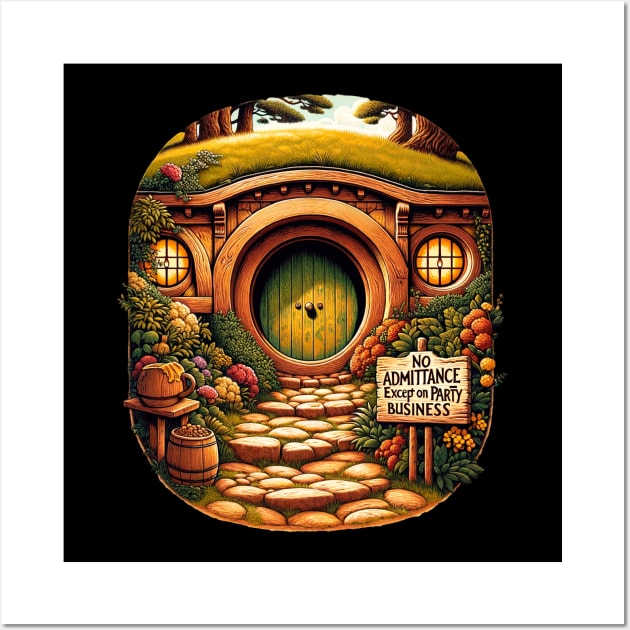 Enchanted Hobbit Haven: Whimsical Fantasy Door Art Wall Art by Doming_Designs